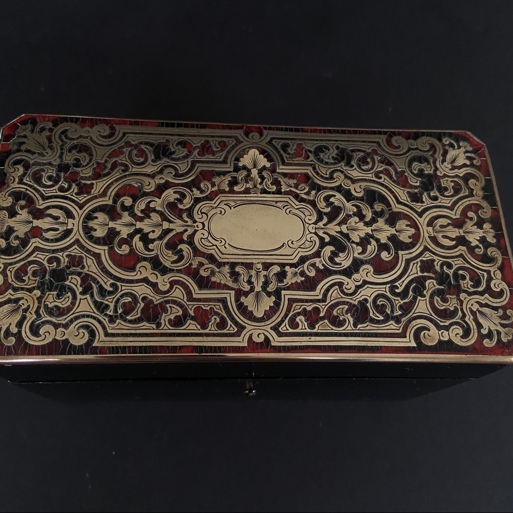 Napoleon III boule marquetry small hinged box - Picture 11 of 15
